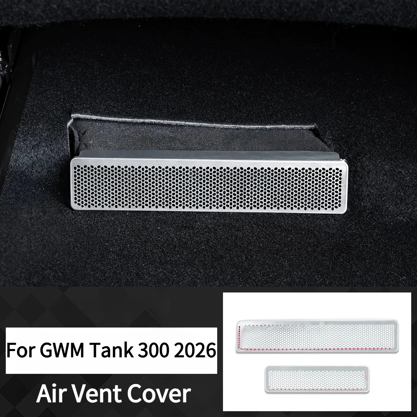 For GWM Tank 300 2026 Seat Under Air Outlet Protective Cover Stainless Steel Dustproof Cap Dust and Debris Interior Accessory