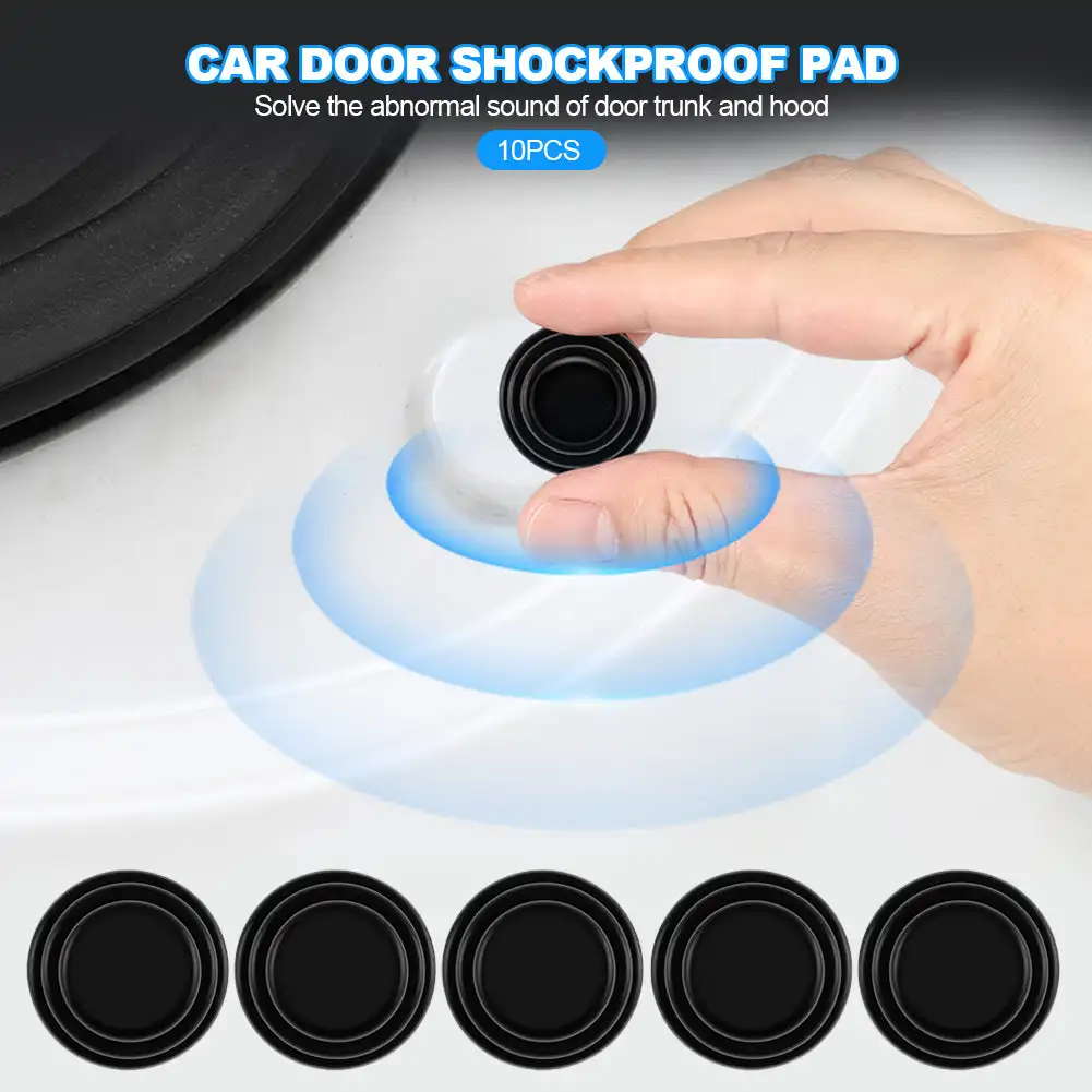 10pcs Car Door Anti-shock Silicone Pad Universal Anti-Noise Buffer Gasket Auto Soundproof Crash Pad Anti-collision Door Sticker