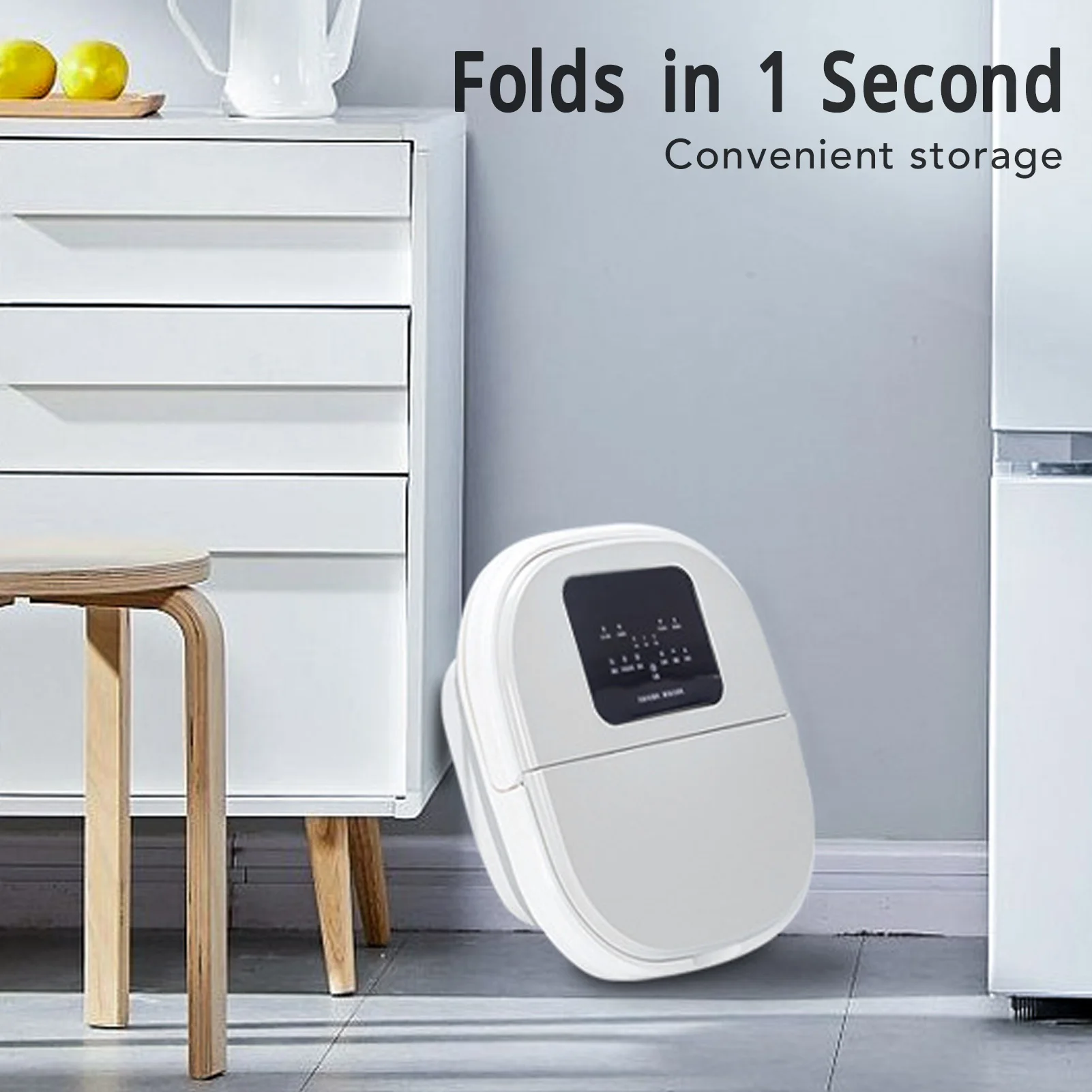 Foot Soak Tub Smart Foldable 420W 8L Large Capacity Heating Foot Massager Spa Soaker with 8 Set Rollers