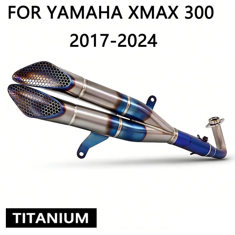 For Yamaha XMAX XMAX300 XMAX250 2017-2024 Motorcycle Exhaust Full System Titanium  Escape DY-GP Honeycomb Muffler