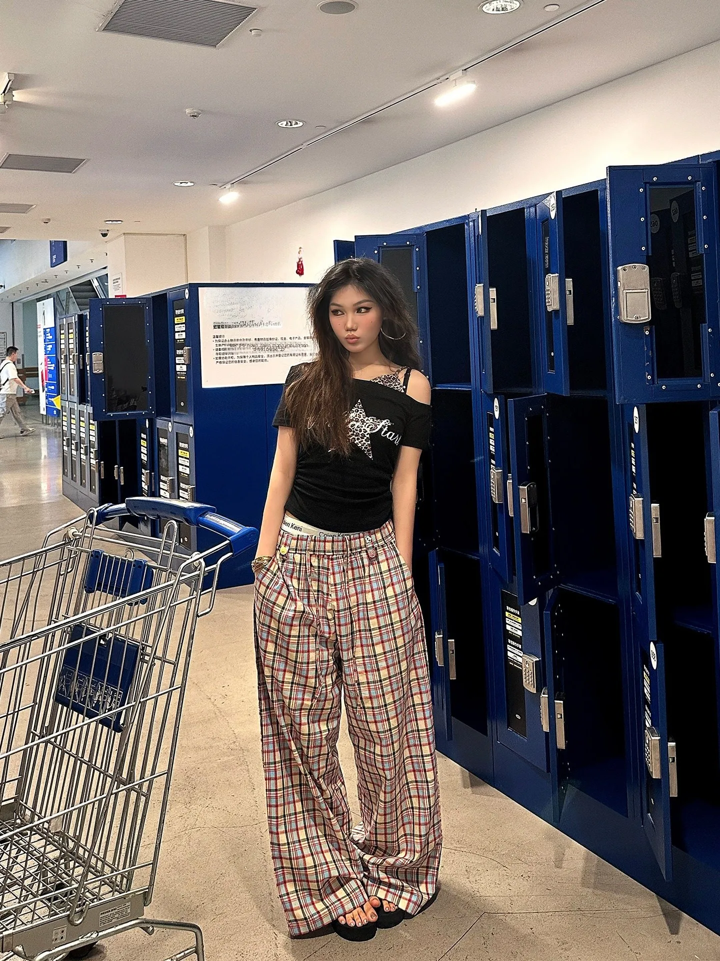 아메리칸 레이지 도파민 플래드 캐주얼 팬츠 여름 루즈  - Summer Clothing Material 리뷰 및 가격
