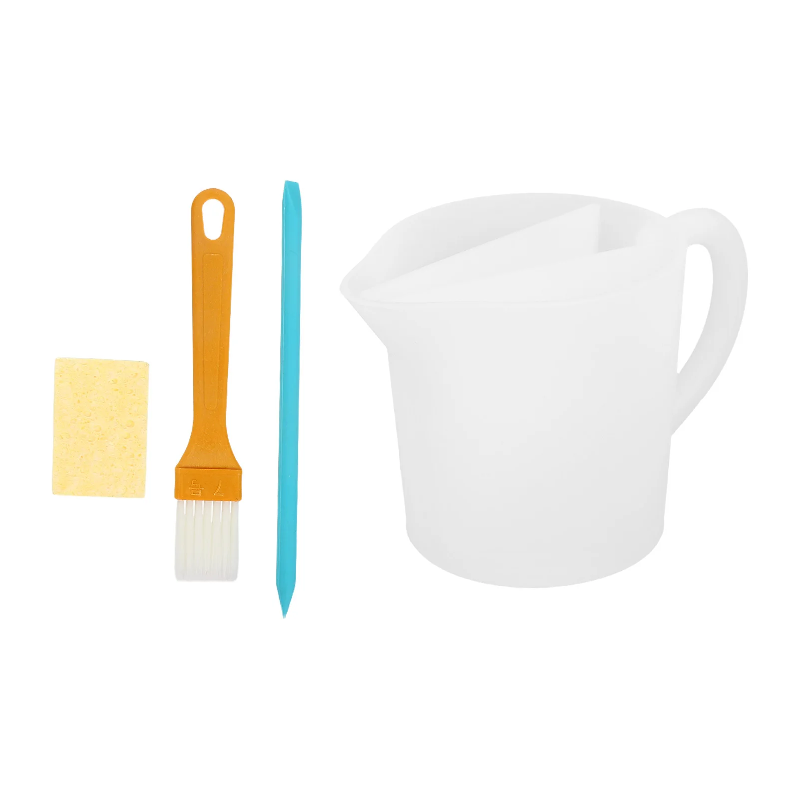 

1 комплект, разделенная чашка для заливки, 500 мл, 3-полая силиконовая чашка для смешивания, термостойкая, многоразовая, для смолы, акриловой краски, эпоксидной жидкости, искусства