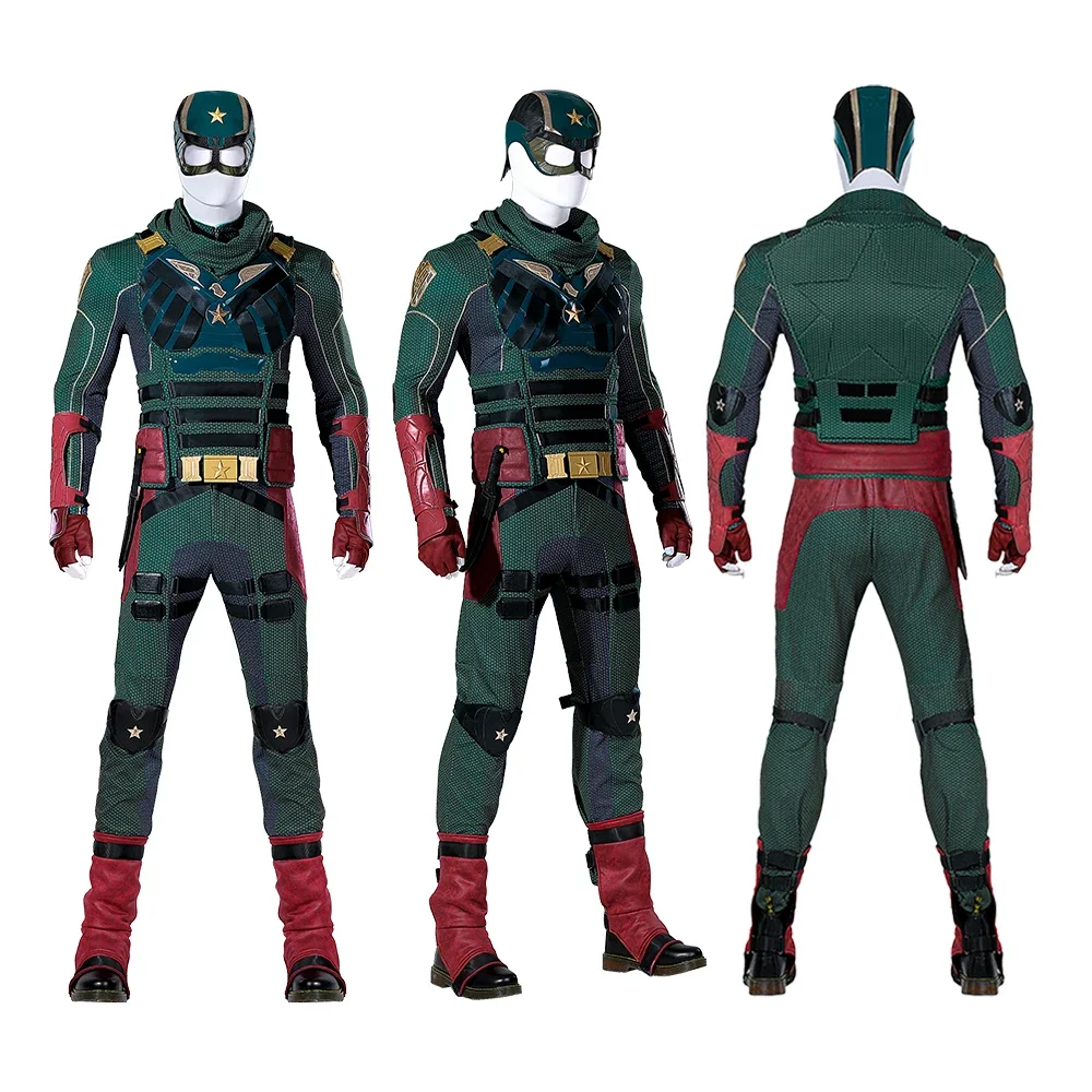 

Soldier Boy Cosplay Costume The Boys Season 3 Adult Men Leather Green Superhero Ben Battle Outfit American Soldier Boy Costume