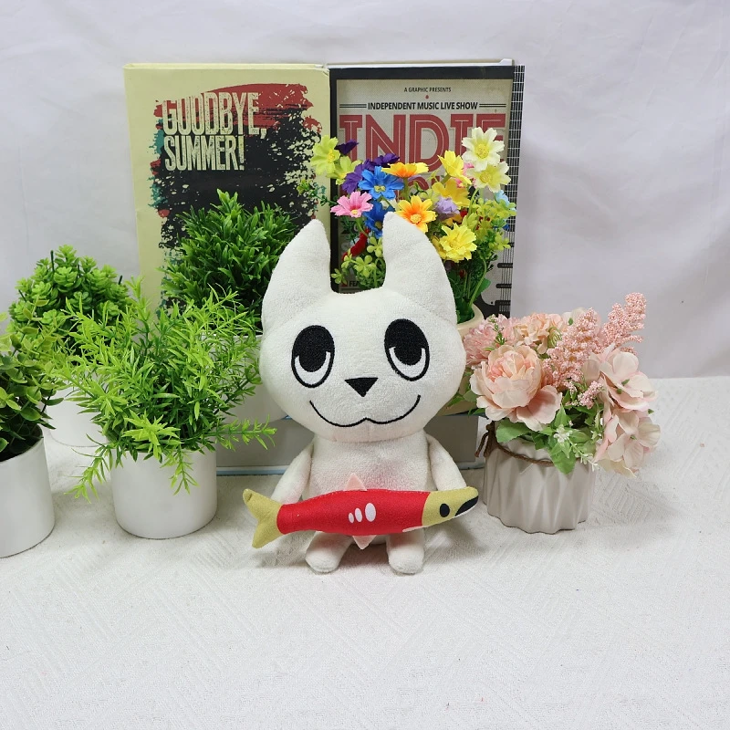 Cat Plush Fishing Game Toy Cute Soft Stuffed Animal For Kids Cat Lovers Bedroom Decor Party Centerpiece Birthday Christmas Gift