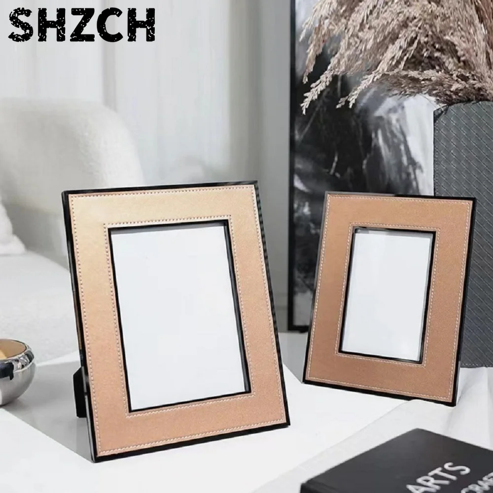 Modern Luxury Leather Photo Frame Home Decoration Item