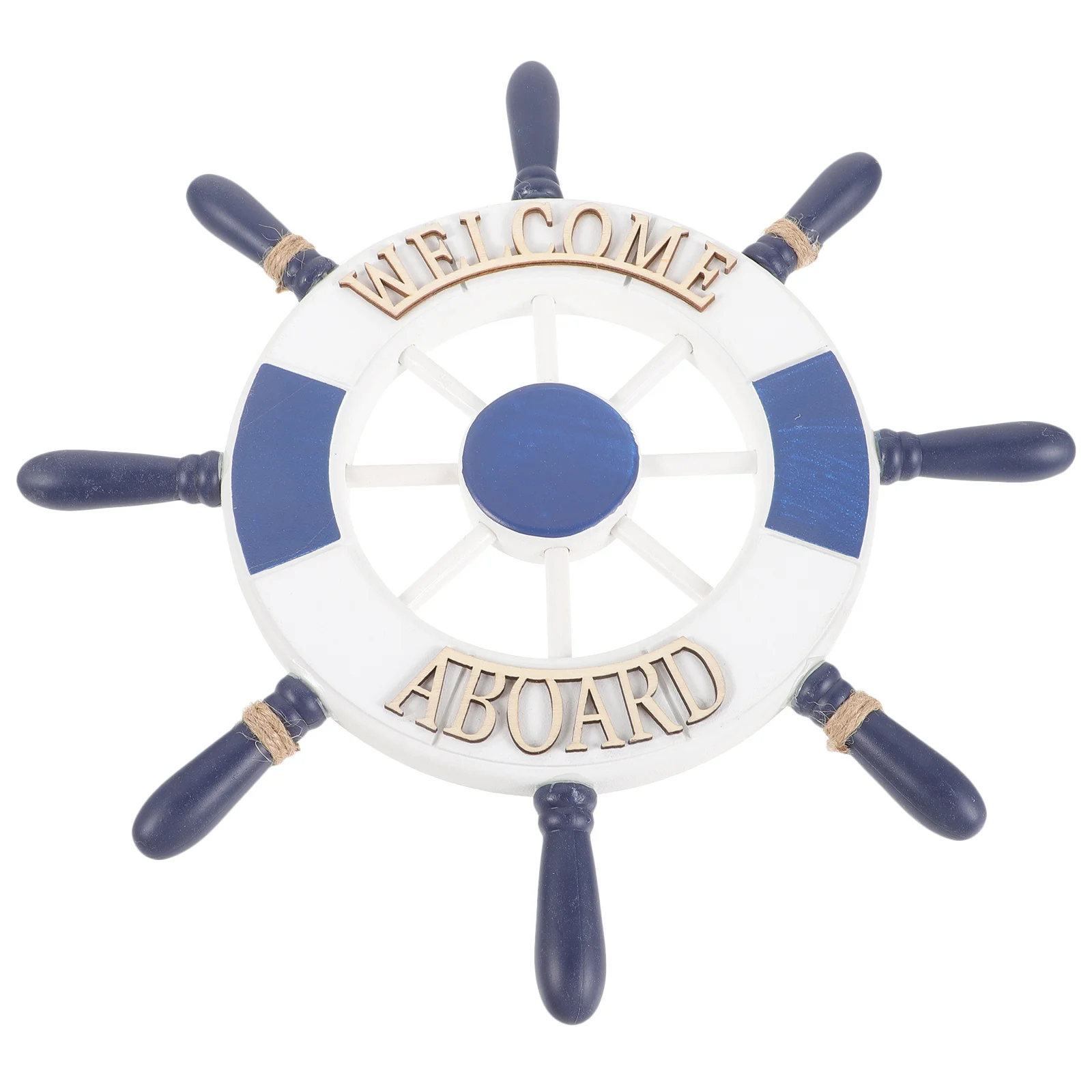 

Rudder Wall-mounted Decoration Wood Nautical Boat Ornament Hanging Beach Steering Wheel