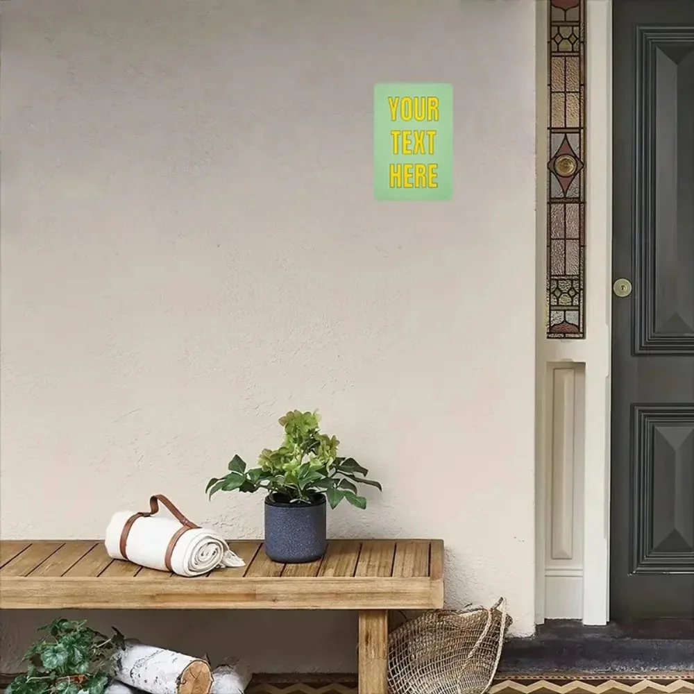 CIFbuy Customizable Vintage Thickened Iron Art Sign 2D Flat, Personalized Text Wall Decor for Home Garden Bar Indoor Outdoor