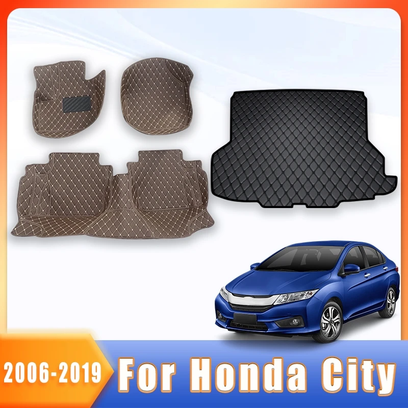 

Car Floor Mat Trunk Carpet For Honda City 2006 2007 2008 2009 2010 2011 2012 2013 2014 2015 2016 2017 2018 2019 Leather Foot Pad