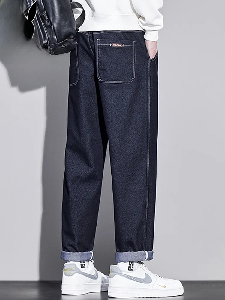 

Мужские повседневные брюки прямого кроя, весна 2024, модные цветные облегающие длинные брюки, молодежные спортивные брюки из смесового хлопка