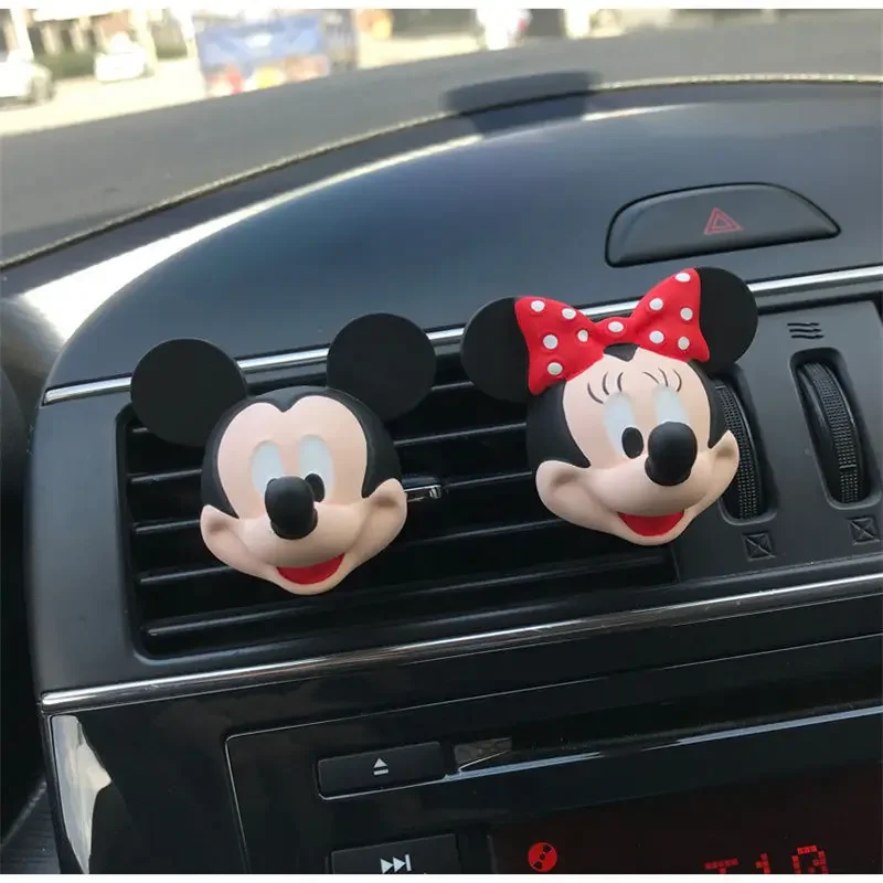 Disney Mickey Creative Vehicle Perfume Air Outlet Aromatherapy Lovely Cartoon Minnie Car Interior Decoration Accessories Gifts