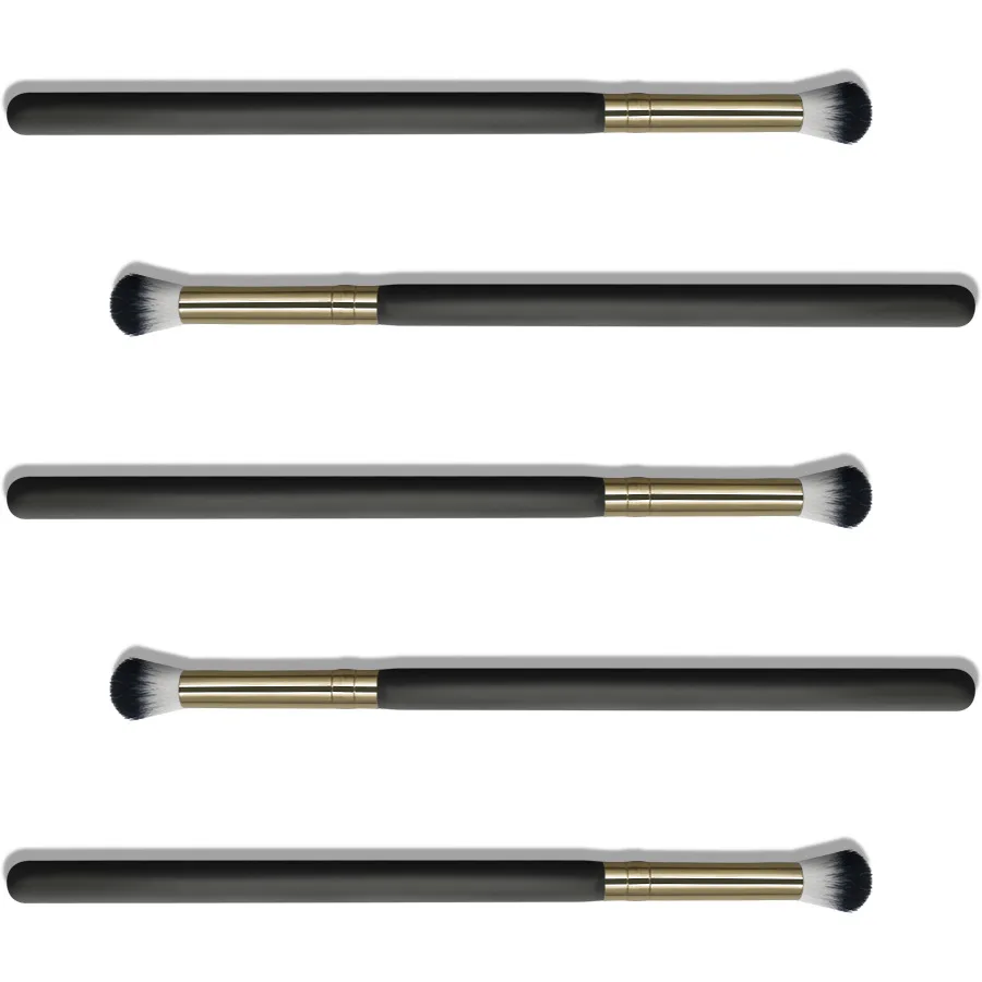 1 Pcs Soft Hair Eye Shadow Brush Black Gold Tube Double Hair Eye Smudge Brush Makeup Brush Makeup Tools Beauty Cosmetics