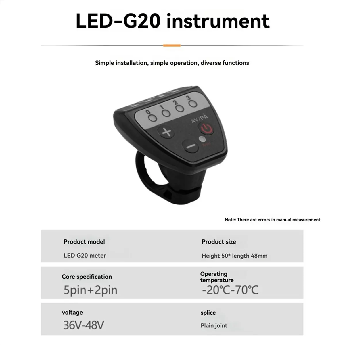 【ELEVATE LIFE】36V 48V 17A Brushless Controller G20 Meter LED Display+130X Throttle Kit for Electric Scooter E-Bike Repair Kit