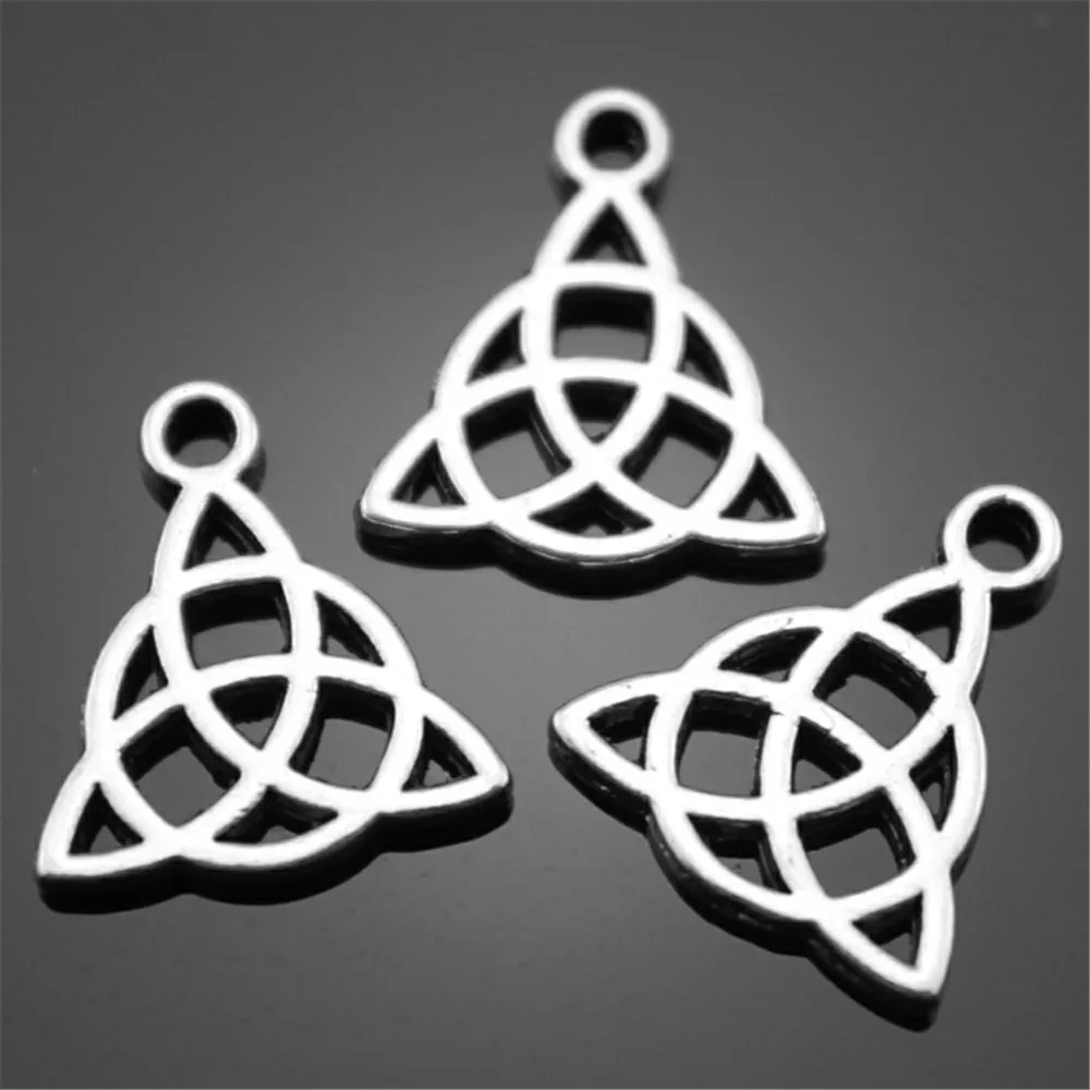 20pcs Triquetra Amulet Charms For Jewelry Making 2 Colors Triquetra Symbol Charms Charm Triquetra Sign 16x14mm