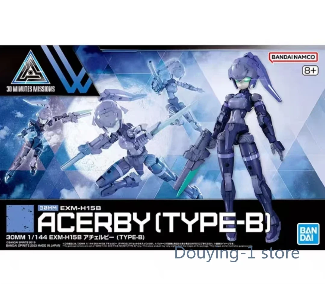 

В наличии комплект модели Bandai 30 MINUTES MISSIONS 1/144 EXM-H15B ACERBY (TYPE-B) Аниме Фигурки Коллекция Модель игрушки