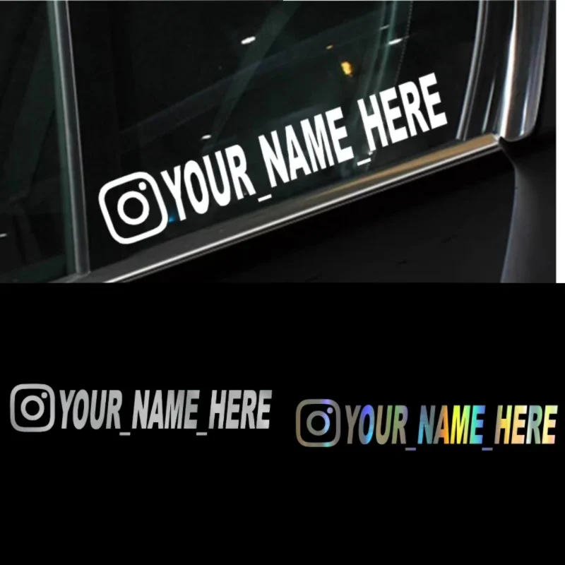 

Personalized Instagram Vinyl Decal,Custom MotorcycleCar Sticker,Facebook Username Decal,Custom Text DecorationDIY Demand Remarks