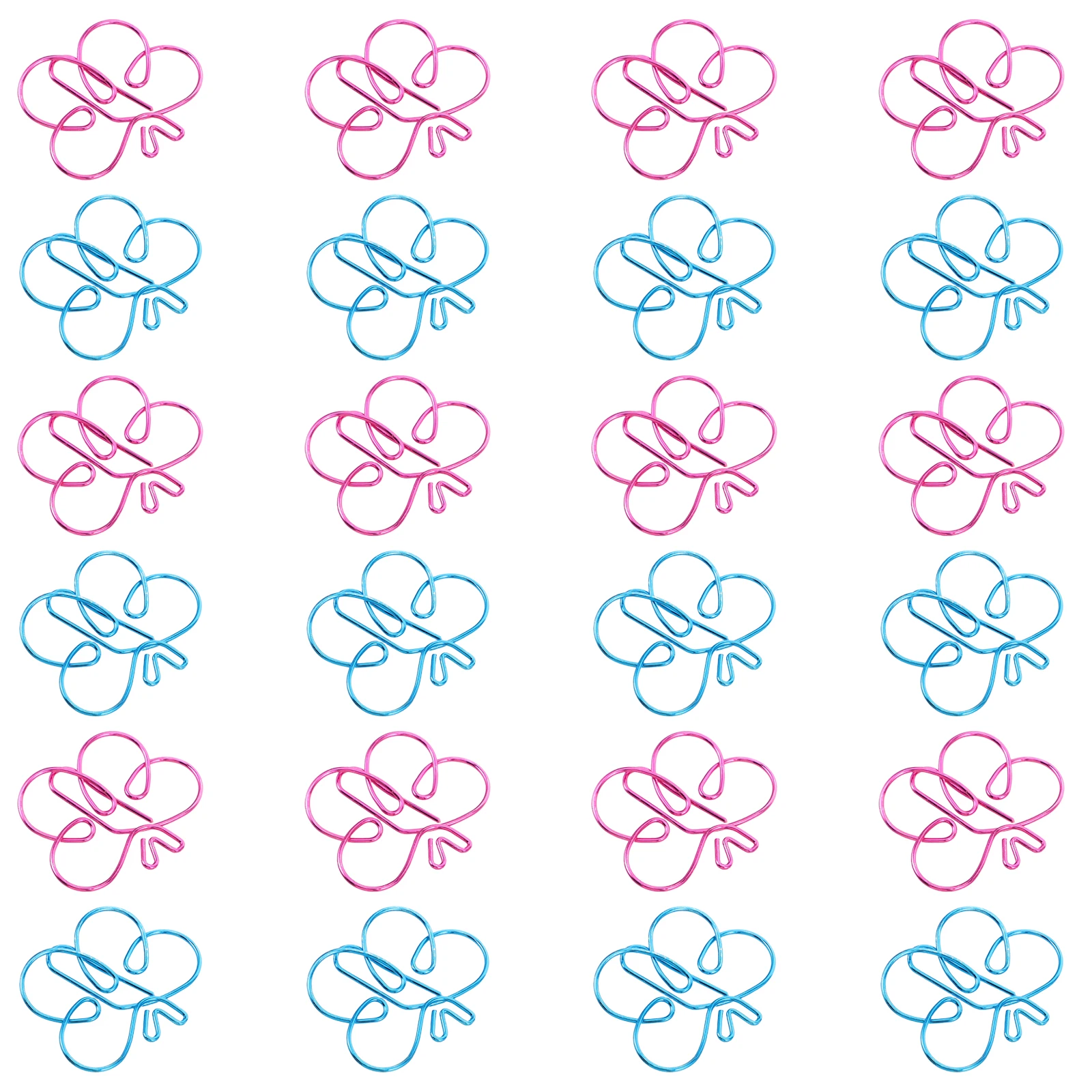 24 Pcs Paper Clips Creative Bookmarks Butterfly Metal Paperclip Animal Shaped Cute
