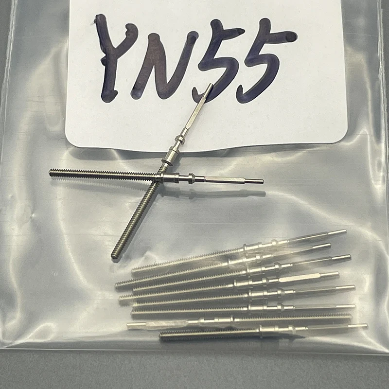 2/4PCS YN55 Watch Stem YN55/YN56 Movment Watch Crown Winding Stem Stainless Steel Replacement Repair Parts