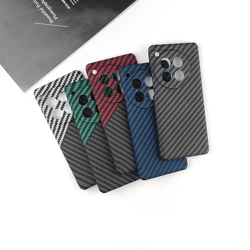 For OnePlus 13 13T 13R 12 12R Ace 5 2 3 Pro Ultra Racing Slim Carbon Fiber PC Case Anti Fingerprint Protector Shockproof Shell