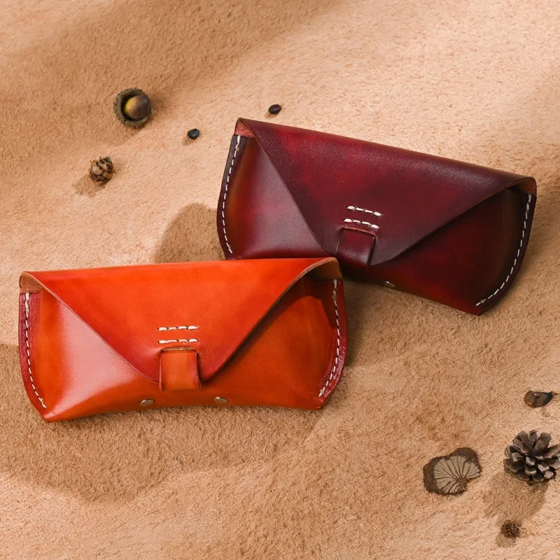 

Newsbirds Leather Sunglass Case Wallet Causal Vintage Fashion Sunglasses Leather Cover Hand Wallet For Glasses Genuine Leather