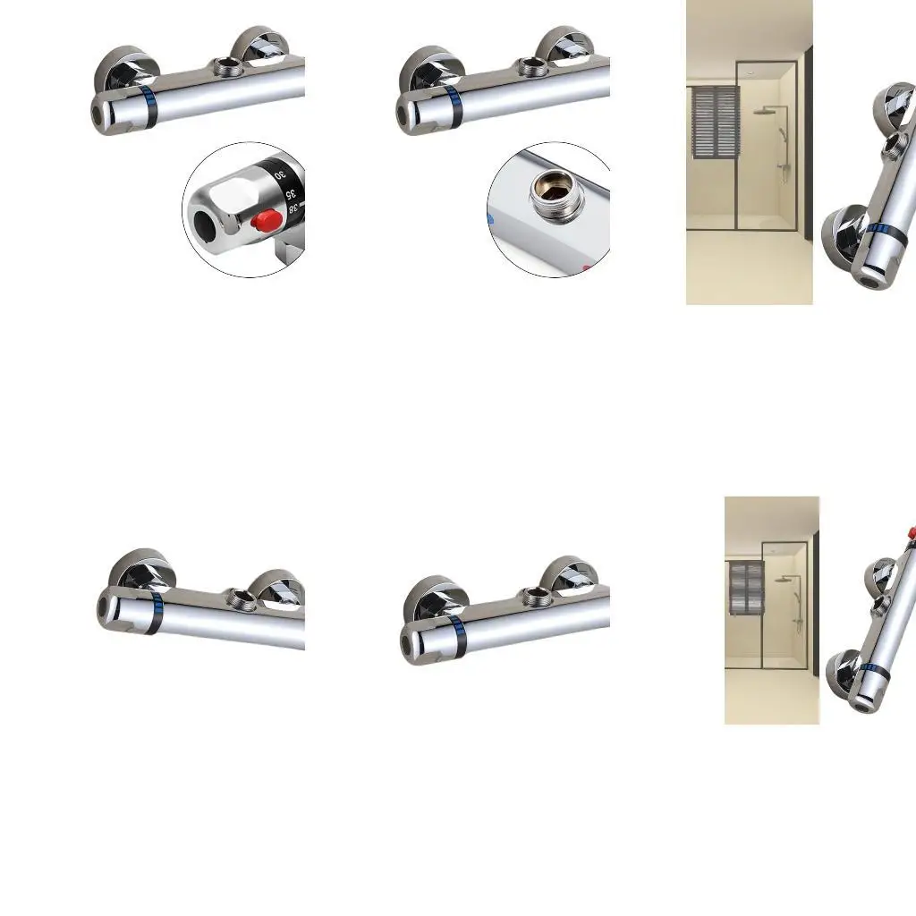 

R9UF 2 Ручка Термостатические душевые клапаны Обрезка настенная крепление термостатическое микшер для душа кса