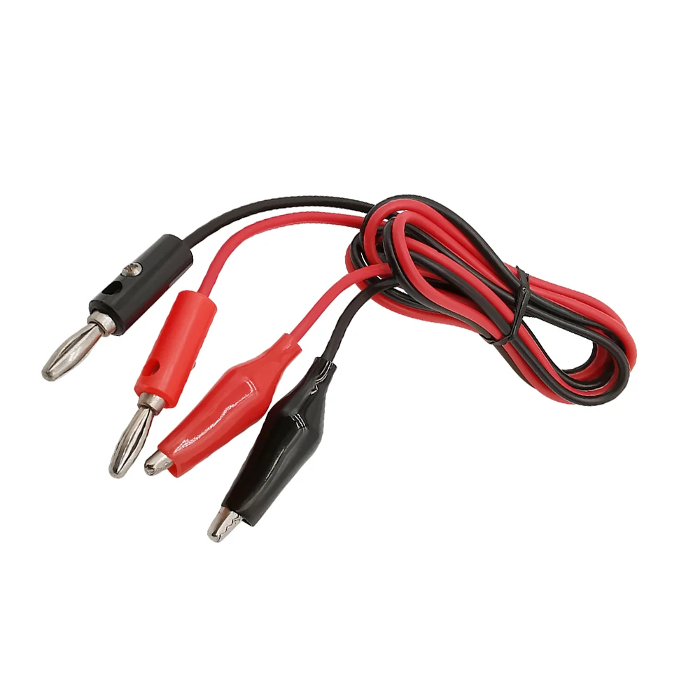 1Pcs Dual Alligator Clips to Banana Plug Test Cable Lead Tester Probe 35mm Crocodile Clip for Multimeter Measure Tool