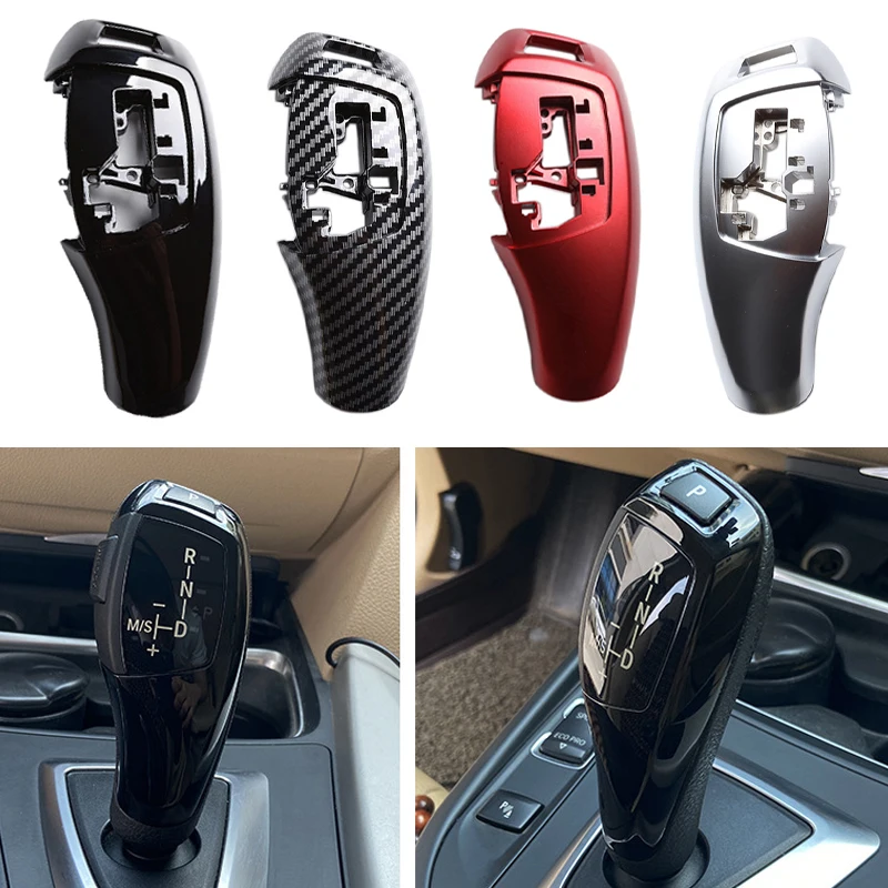 Car Gear Shift Lever Knob Cover LHD RHD ABS Gloss Black  For BMW 3 4 5 6 7 Series F30 F31 F35 F11 F18 F10 F25 F06 F07 F32 F02