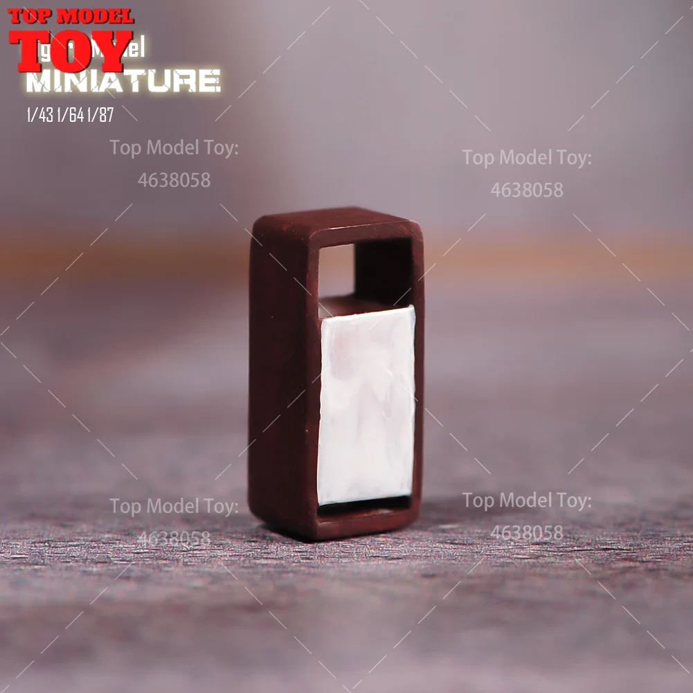 Painted Miniatures 1/64 1/43 1/87 Simple Trash Can Backpack Boy Male Scene Props Figures Model Miniature Car Accessory Toy