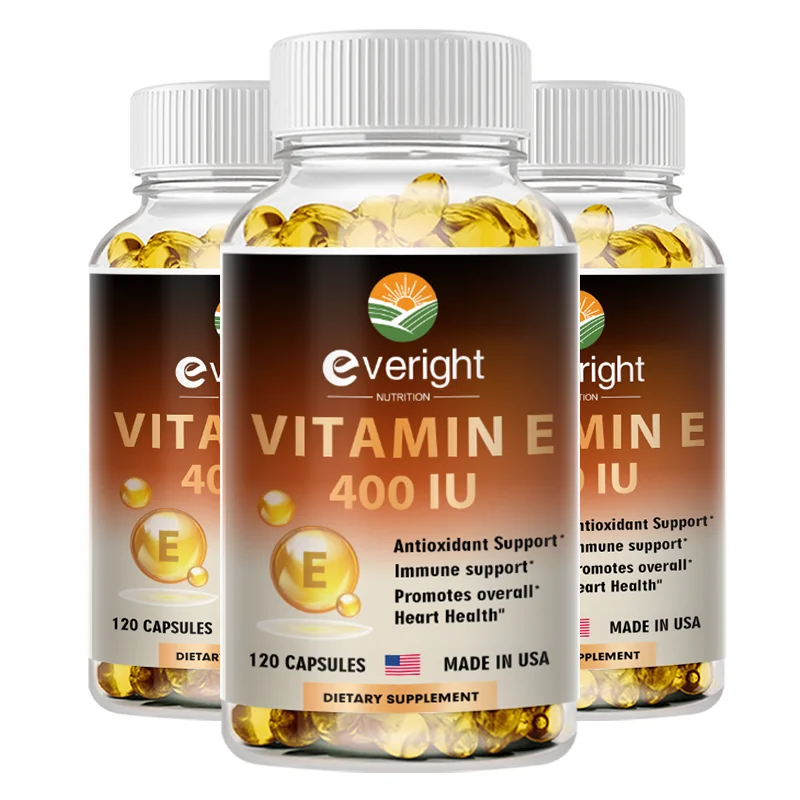 Vitamin E for Anti-aging Whitening Antioxidant Skin, Eye, Hair, Heart, Immune System Health Supplement - 180 Mg 400 IU