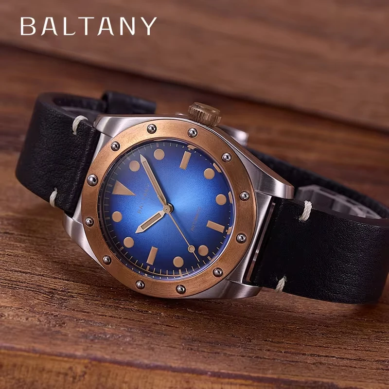 

Baltany NH38 Bronze Case Automatic Mechanical Watch Mens 20Bar Waterproof High-end Luxury Sailing Series Vintage Wristwatch