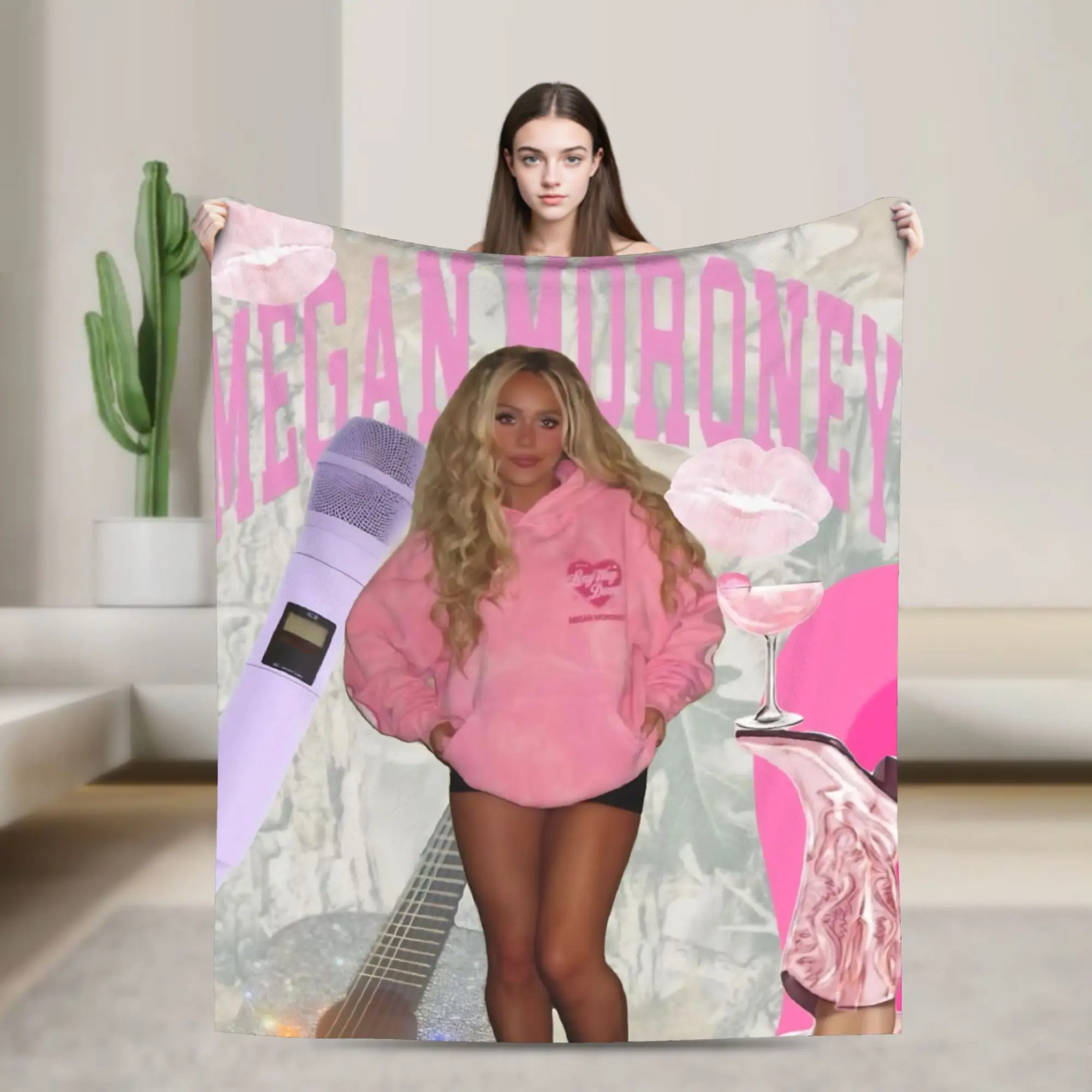 Megan Moroney Singer  Blanket Super Soft Warm  Throw Blankets for Sofa 50x60 Inch Multi-size Rug Piece