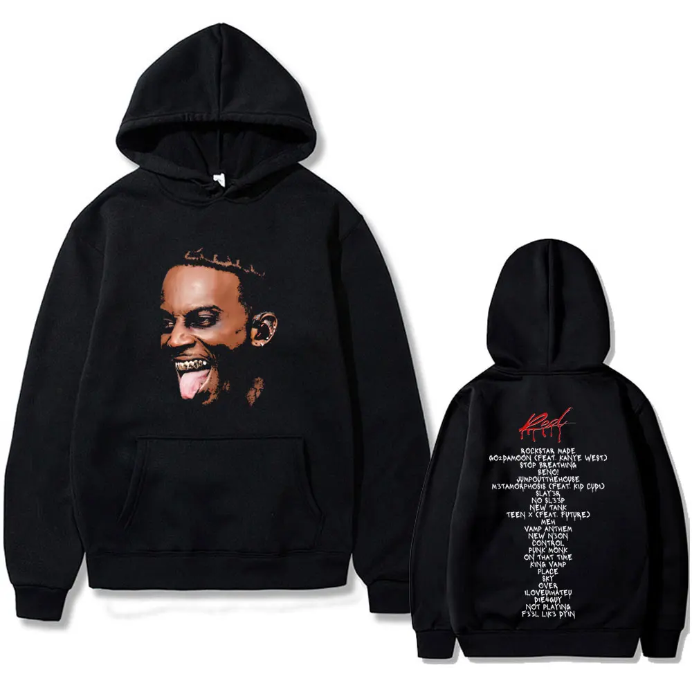 

Hip Hop Rapper Playboi Cart Whole Lotta Red Graphic Hoodie Men's Vintage Oversized Pullover Hoodies Men Women Fashion Streetwear