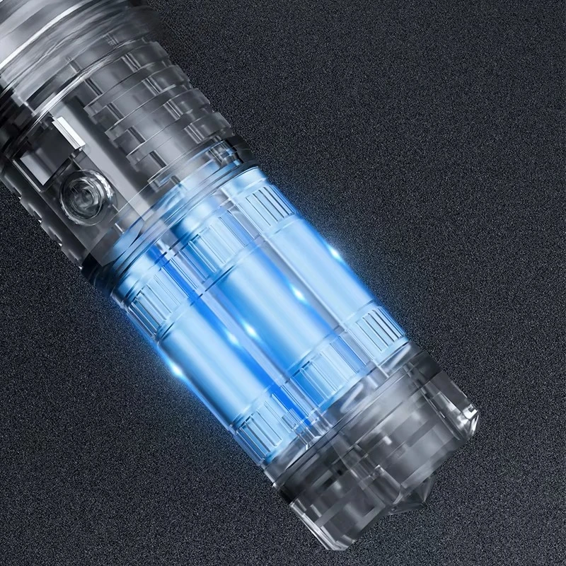 12000 Mah 60W Rechargeable Tactical Flashlight 6000 Lumen 2000M High Lumen Flashlight Powerful Ignition Camping Aluminum Alloy