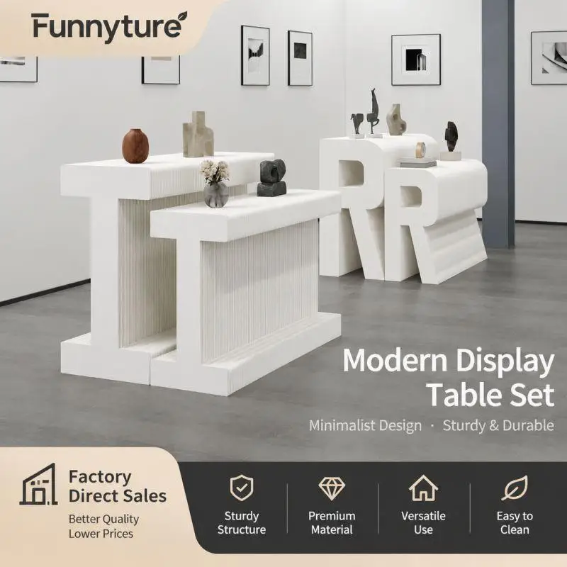 Custom Foldable Letter Display Stand Eco-Friendly Space-Saving Island Showcase Rack for Commercial Exhibitions and Trade Show