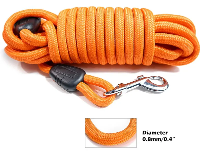 5M/10M/15M lange Trainingsleine für Hunde – robuste Nylon-Rückrufleine für Agility-Training, Hundeleine für mittelgroße und große Hunde – Detail 4