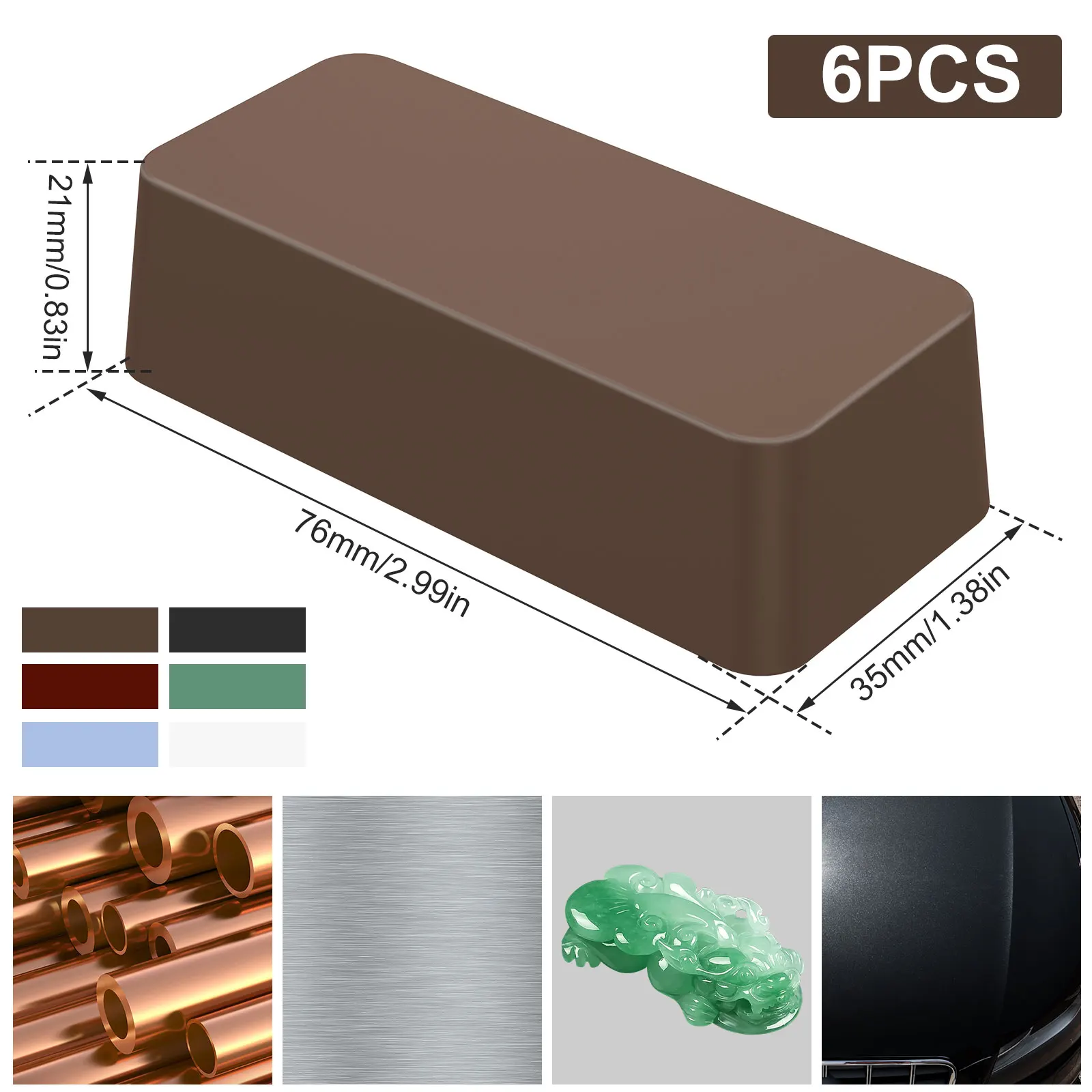 DIY 복합 녹색 연마 페이스트, 연마 페이스트, 금속 연마 왁스 페이스트, 목재 플라스틱 금속 버핑 그라인딩 페이스트, 6 개
