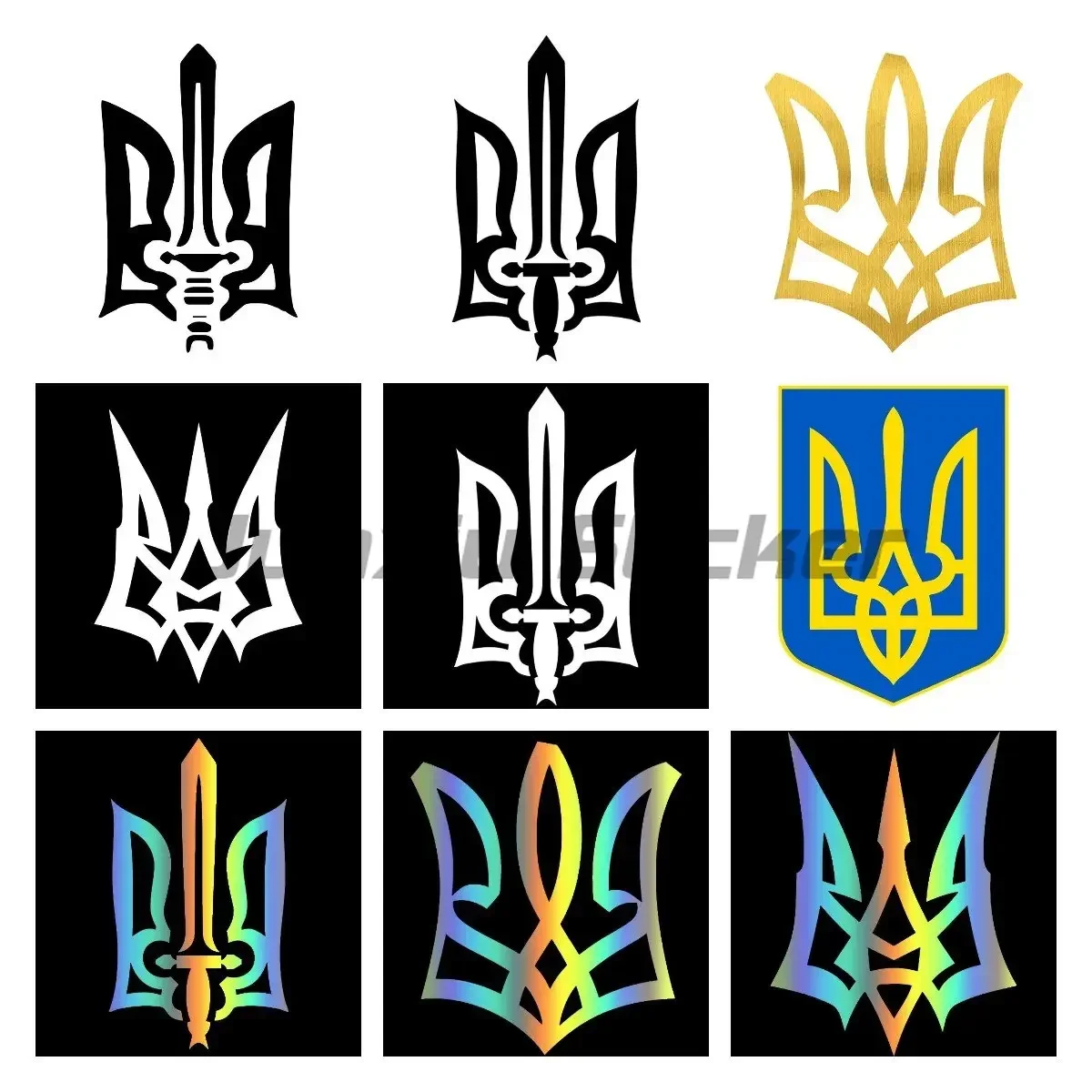 Ukraine Coat of Arms Stickers for Car Waterproof Vinyl Decal Car Accessories DIY Styling