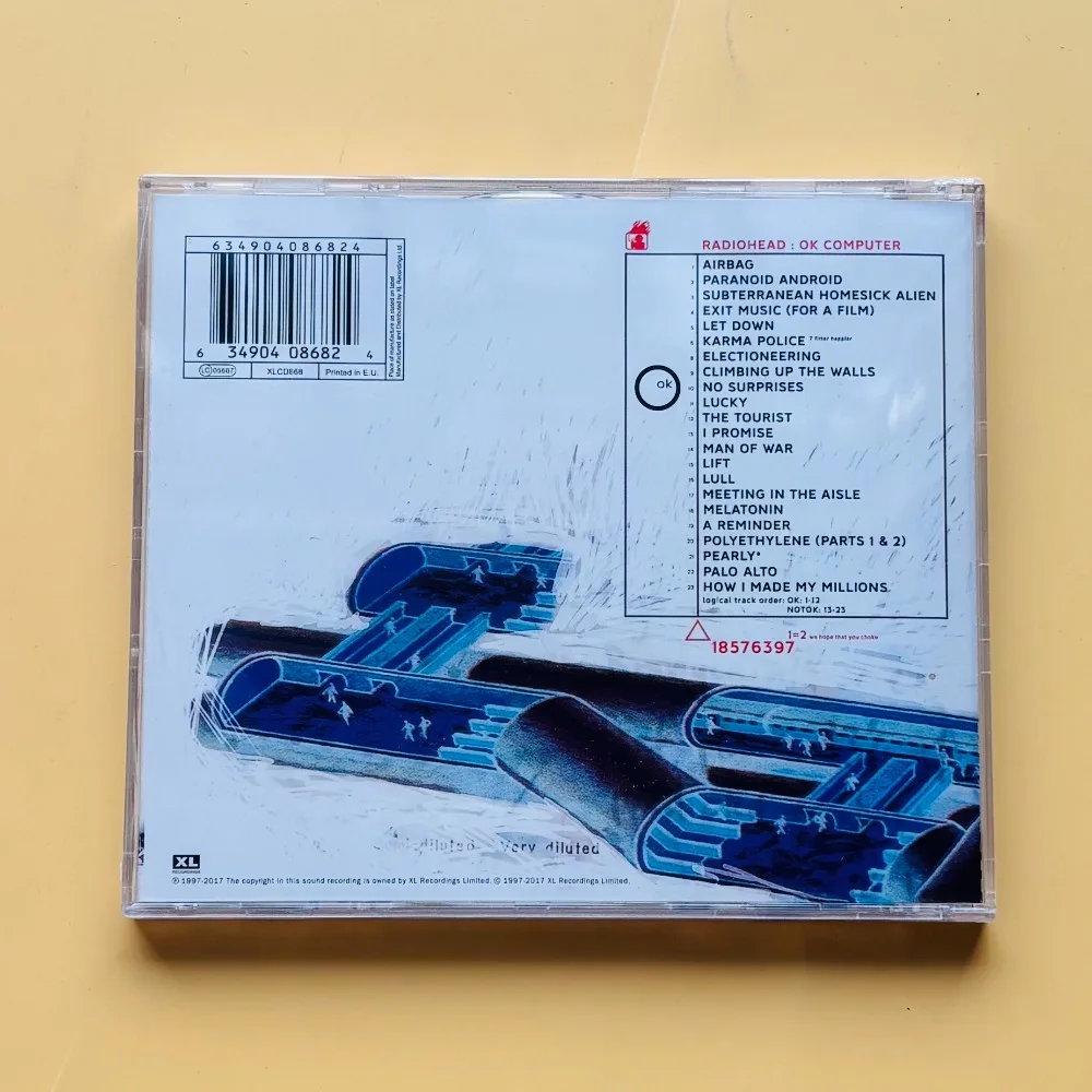 Radiohead OK Computer 2CD - Álbum Clássico de Rock Alternativo para Coleção de Fãs, Presente para Carro, Em Estoque