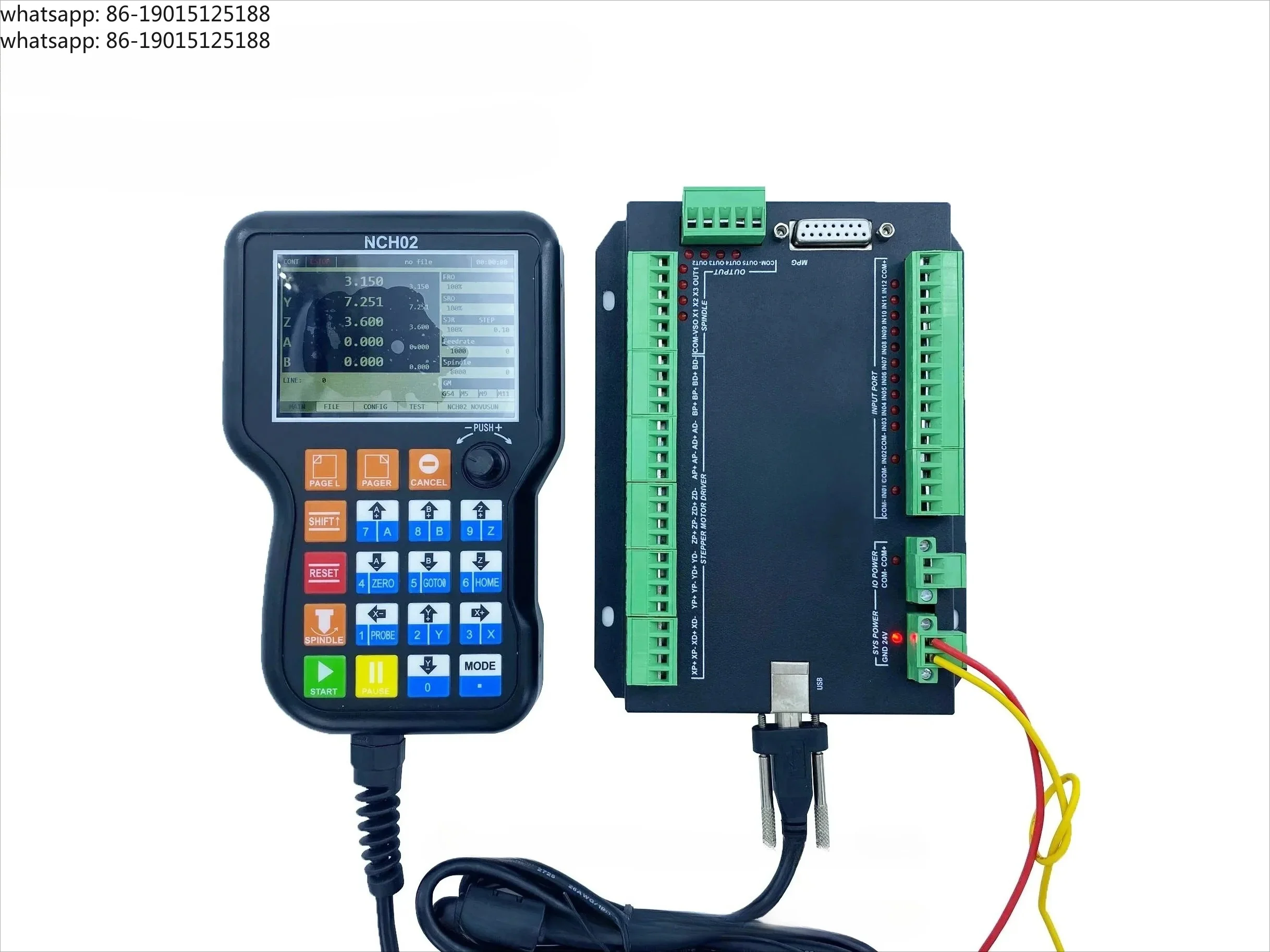 2026 NCH02, CNC Motion Controller DM100 3/4/5 Axis Handle Controller CNC Machining Engraving Machine Controller System