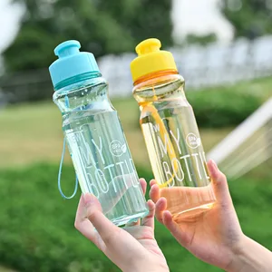 Transparente tragbare Wasserflasche, Sportglas, Küchenutensilien, Schule, Fitnessstudio, Reisen, Mädchen, Junge, 550 ml 12 Hauptverkaufswasserflaschenjunge - №12