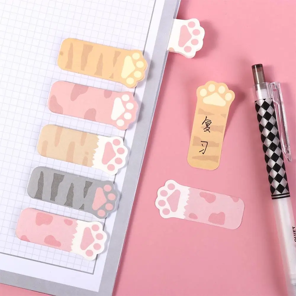 

Sticky Notes Memo Pad Stationary Flakes Scrapbook Cute Cat Paw Index bookmarks Decorative Self-Adhesive Portable Kawaii Sticky