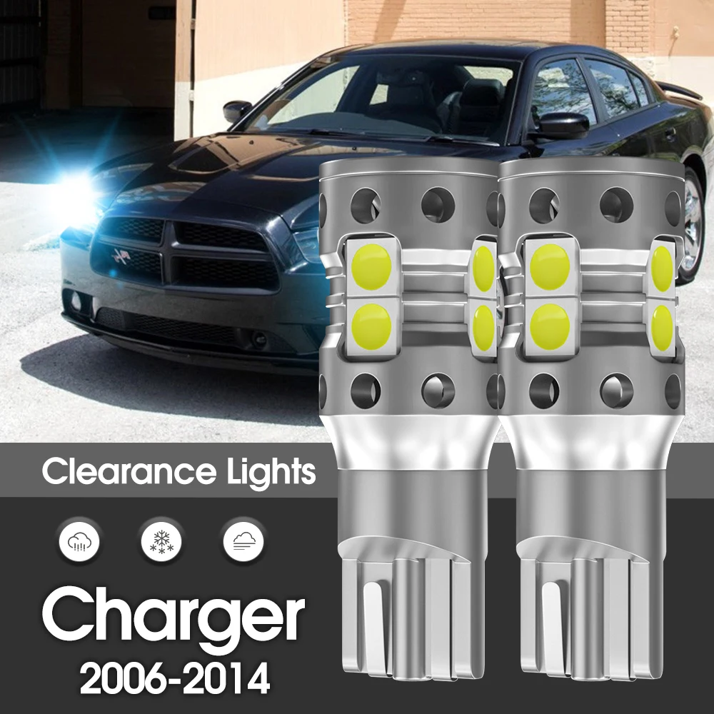 Canbus LED Clearance Light Parking Lamp 2pcs Accessories For Dodge Charger 2006 2007 2008 2009 2010 2011 2012 2013 2014