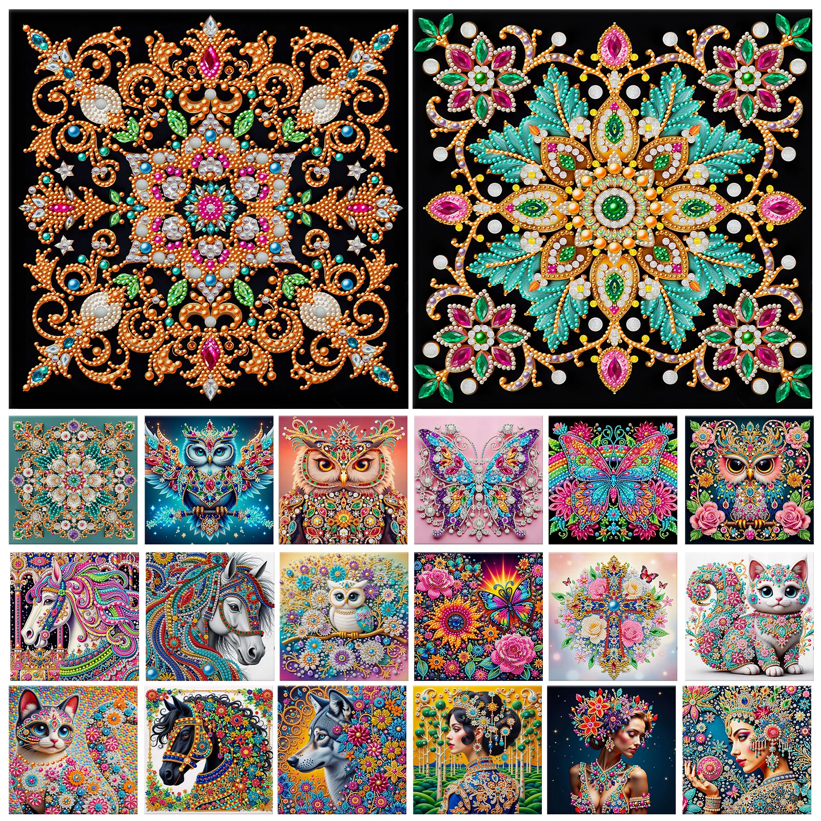 

Mandala Special Shaped 5D DIY Partial Drill Diamonds Dots Gem Art Kits with Frame 29x29cm for Adults DIY Gift Home Decor
