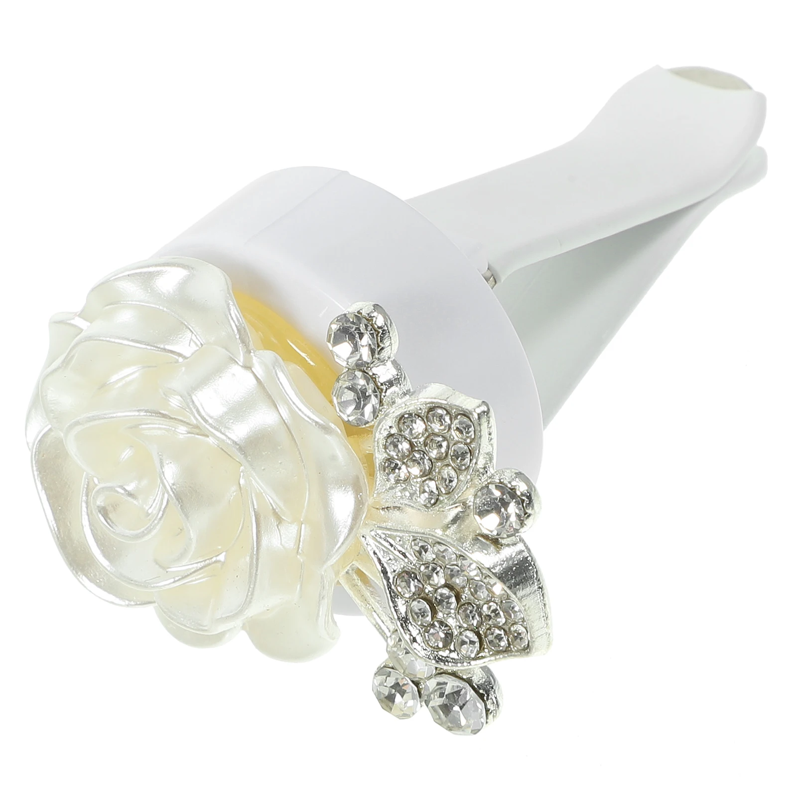 

Rose Flower Car Outlet Clip Air Freshener Diffuser Crystal Vent Ornament Sturdy Easy Install Chic Replacement Gift Auto