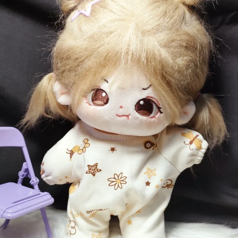 Crawling Suit 20cm Cotton Doll Dress Bodysuit Pajamas Cotton Doll Clothes Sweet Camera Suit Plush Toy Clothes Doll Accessories