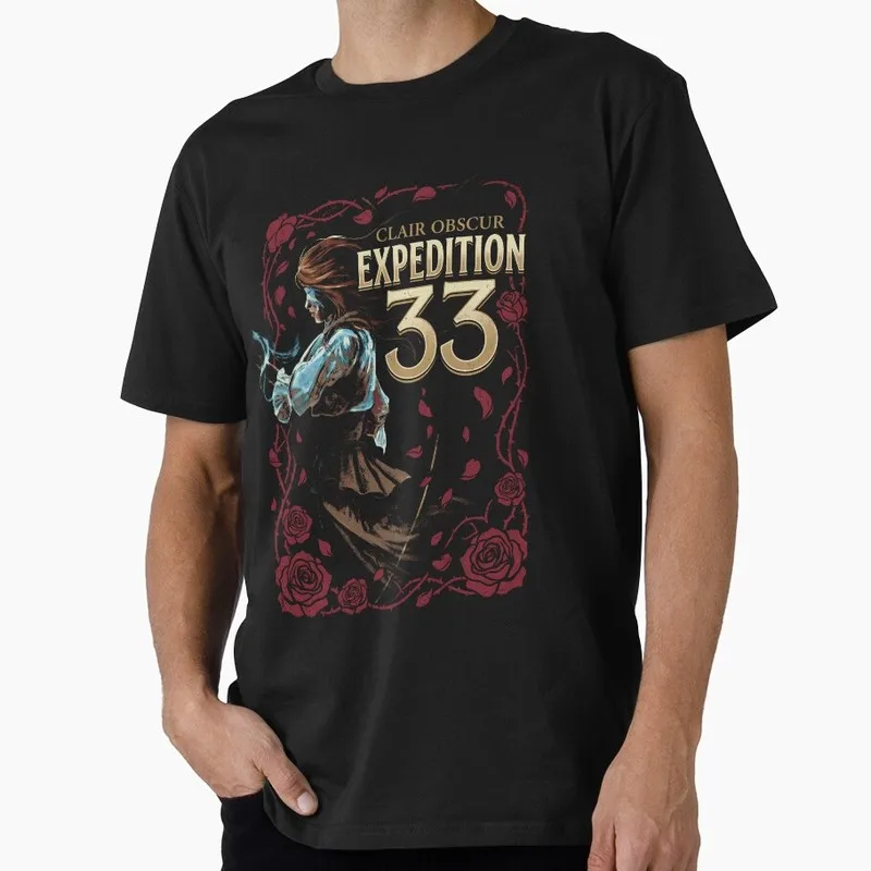 Clair Obscur Expedition 33 Retro RPG Gamer Graphic T-Shirt Gift for Gamers Unisex Short Sleeve Casual Streetwear Tee