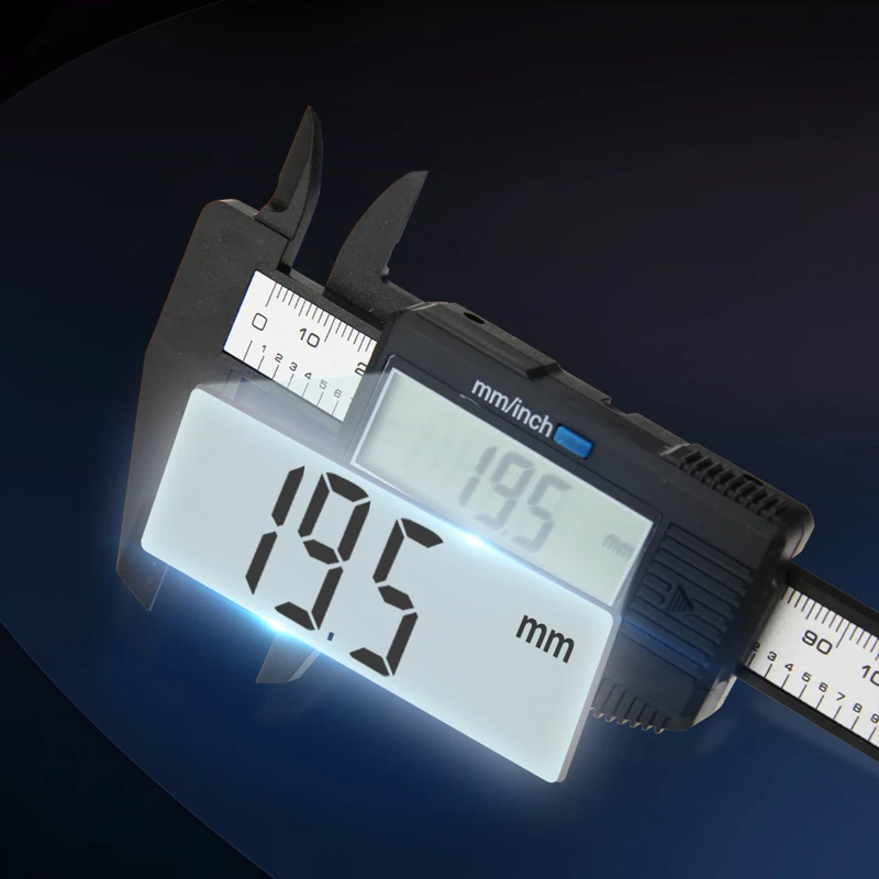 Calibro in plastica Pachometer Calibro digitale Righello elettronico Vernier Calibro digitale Strumento di misurazione Calibratore digitale Micrometro