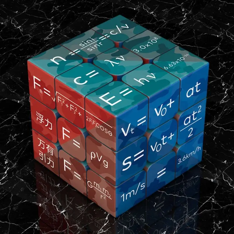 Cube magique de puzzle pour enfants, 3x3x3, mathématiques pour étudiants, éléments chimiques, formules de physique, nouveaux jouets, 2022