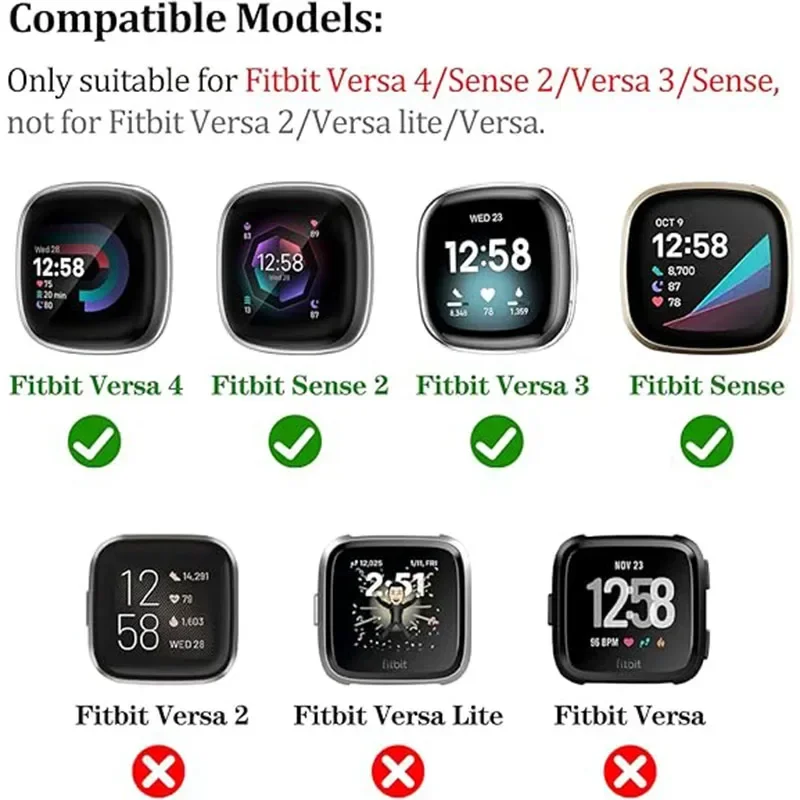 Nuevas correas de cuero para reloj Fitbit Versa 4 3, pulsera de reloj para hombres y mujeres, correa para Fitbit Sense 1 2, bandas de bucle de repuesto