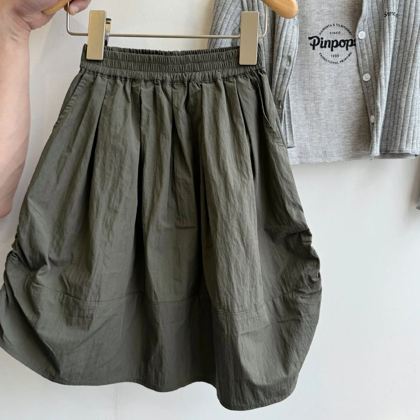 2024 Autumn New Style Children Girls Personality Fashion Tooling Skirt Japan Style Simple Solid Cool All-match Casual Skirt