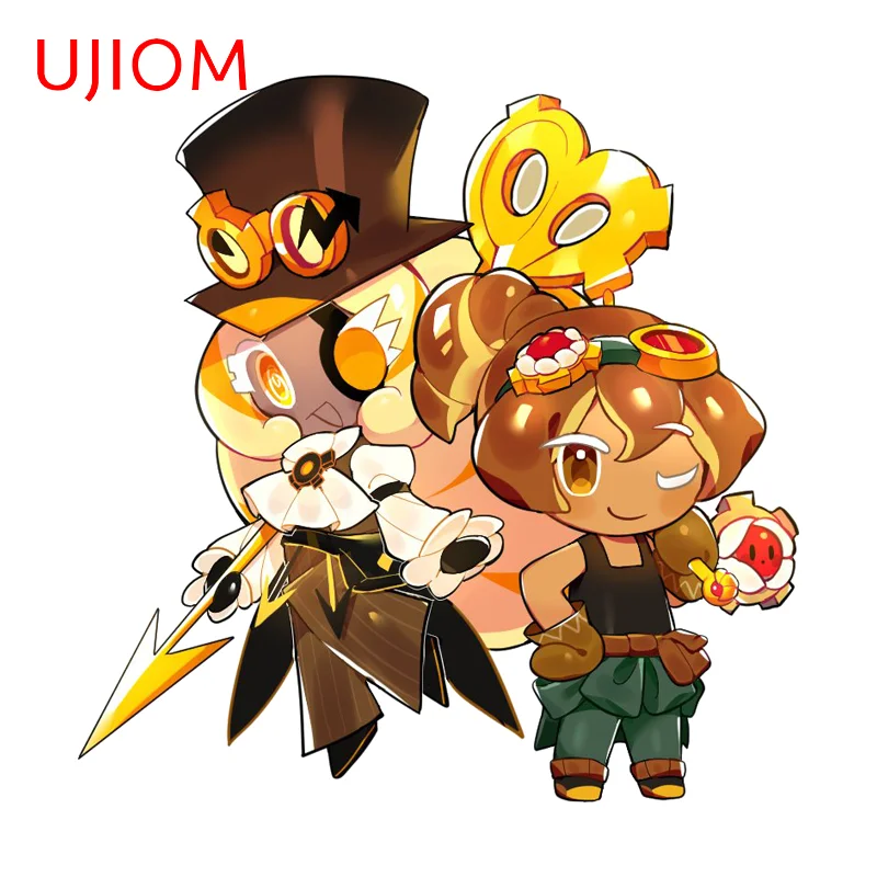 UJIOM Cookie Run Kingdom Trendy Vinyl Wall Sticker Premium Portable Wardrobe Decal Suitable For Customizable Adhesive Decoration